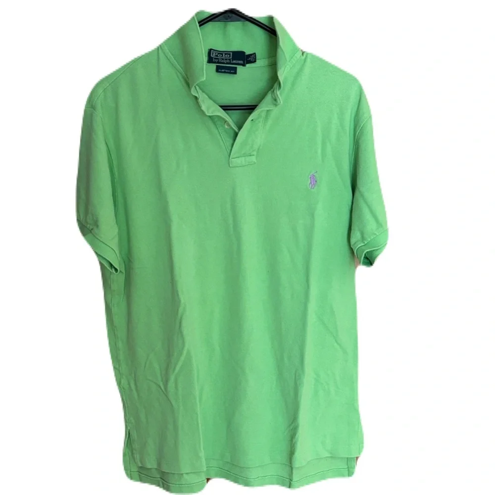 Polo by Ralph Lauren Custom Fit Vibrant Green Polo Shirt cotton